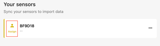 Assign Protern Sensor button