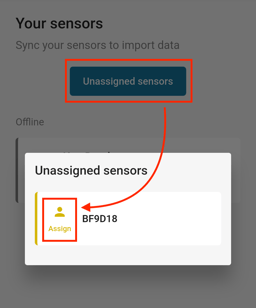Assign Protern Sensor on mobile