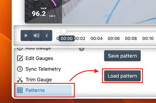 load saved pattern first step